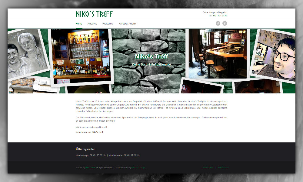 Internetauftritt · Webdesign, CMS, SEO & Webhosting: www.nikos-treff.de
